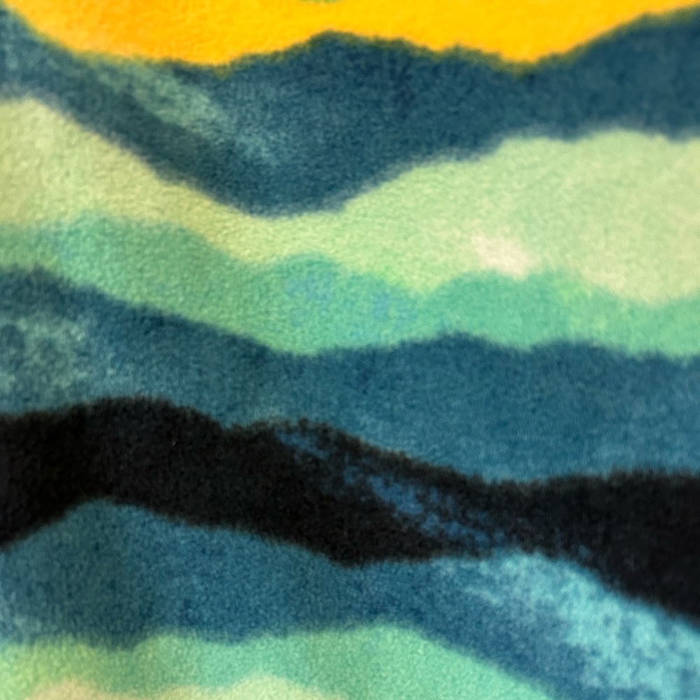 Lands’ End Heritage Fleece Pullover - Teal Mountain Ombr - Size 2x View 4